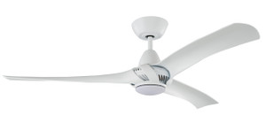52" Genesis Ceiling Fan in White with Blades and Light Kit (GEN52W3)