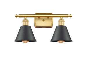 Smithfield - 2 Light - 17 inch - Satin Gold - Bath Vanity Light (516-2W-SG-M8-BK-LED)