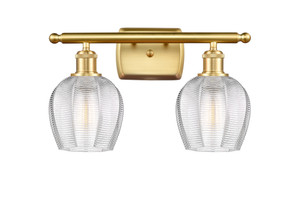 Norfolk - 2 Light - 16 inch - Satin Gold - Bath Vanity Light (516-2W-SG-G462-6)