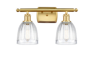 Brookfield - 2 Light - 16 inch - Satin Gold - Bath Vanity Light (516-2W-SG-G442-LED)