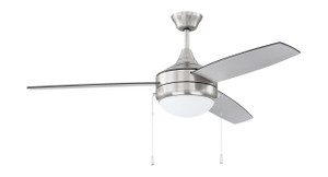 Phaze Energy Star 3 52" 3-Blade Ceiling Fan in Brushed Polished Nickel w/ Brushed Nickel/Greywood Blades; Integrated Light Kit (EPHA52BNK3-BNGW)