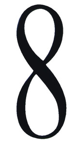 Surface mount address plaque number - 8 (AP-8-FB)