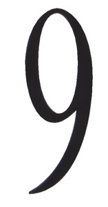 Surface mount address plaque number - 9 (AP-9-FB)
