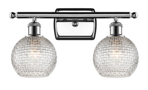 Athens - 2 Light - 16 inch - Polished Chrome - Bath Vanity Light (516-2W-PC-G122C-6CL)