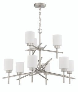 Cadence 9 Light Chandelier in Satin Nickel (54629-SN)