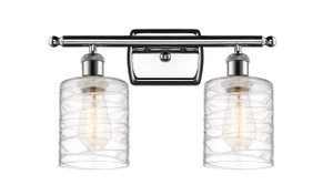 Cobbleskill - 2 Light - 15 inch - Polished Chrome - Bath Vanity Light (516-2W-PC-G1113-LED)