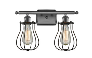 Muselet - 2 Light - 16 inch - Oil Rubbed Bronze - Bath Vanity Light (516-2W-OB-CE513-LED)