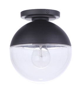 Evie 1 Light Outdoor Flush in Midnight (ZA3417-MN)