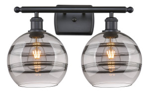 Rochester - 2 Light - 18 inch - Matte Black - Bath Vanity Light (516-2W-BK-G556-8SM)