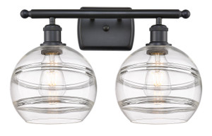 Rochester - 2 Light - 18 inch - Matte Black - Bath Vanity Light (516-2W-BK-G556-8CL)