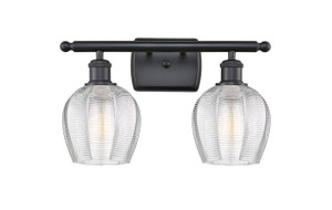Norfolk - 2 Light - 16 inch - Matte Black - Bath Vanity Light (516-2W-BK-G462-6-LED)