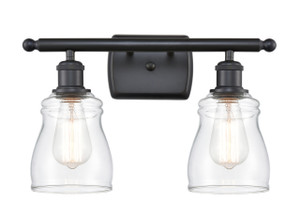 Ellery - 2 Light - 15 inch - Matte Black - Bath Vanity Light (516-2W-BK-G392)