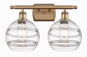 Rochester - 2 Light - 18 inch - Brushed Brass - Bath Vanity Light (516-2W-BB-G556-8CL)