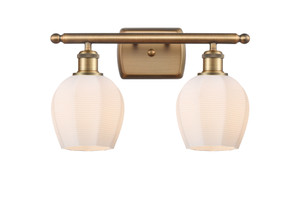 Norfolk - 2 Light - 16 inch - Brushed Brass - Bath Vanity Light (516-2W-BB-G461-6)