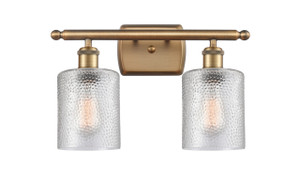 Cobbleskill - 2 Light - 15 inch - Brushed Brass - Bath Vanity Light (516-2W-BB-G112-LED)