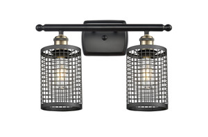 Nestbrook - 2 Light - 15 inch - Black Antique Brass - Bath Vanity Light (516-2W-BAB-M18-BK)
