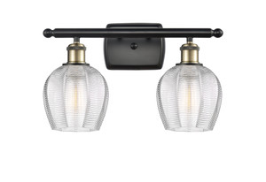 Norfolk - 2 Light - 16 inch - Black Antique Brass - Bath Vanity Light (516-2W-BAB-G462-6-LED)