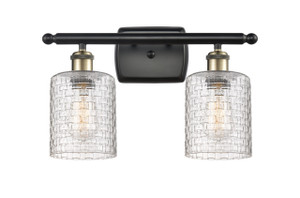 Cobbleskill - 2 Light - 15 inch - Black Antique Brass - Bath Vanity Light (516-2W-BAB-G112C-5CL)