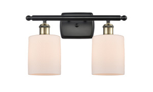 Cobbleskill - 2 Light - 15 inch - Black Antique Brass - Bath Vanity Light (516-2W-BAB-G111-LED)