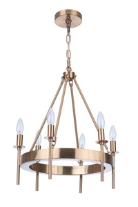 Larrson 6 Light Chandelier in Satin Brass (54326-SB)