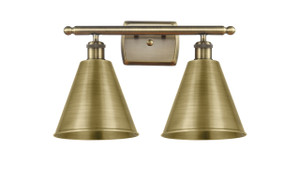 Berkshire - 2 Light - 18 inch - Antique Brass - Bath Vanity Light (516-2W-AB-MBC-8-AB)