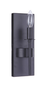 1 Light Wall Sconce In Flat Black (54361-FB)