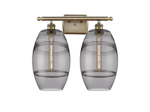 Vaz - 2 Light - 18 inch - Antique Brass - Bath Vanity Light (516-2W-AB-G557-8SM)