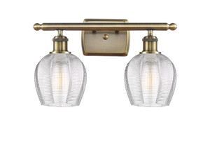 Norfolk - 2 Light - 16 inch - Antique Brass - Bath Vanity Light (516-2W-AB-G462-6-LED)
