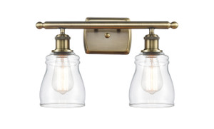 Ellery - 2 Light - 15 inch - Antique Brass - Bath Vanity Light (516-2W-AB-G392-LED)