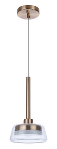 Centric 7.5" LED Pendant in Satin Brass (55190-SB-LED)