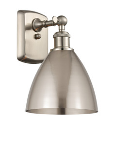 Bristol - 1 Light - 8 inch - Brushed Satin Nickel - Sconce (516-1W-SN-MBD-75-SN-LED)
