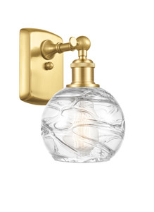 Athens Deco Swirl - 1 Light - 6 inch - Satin Gold - Sconce (516-1W-SG-G1213-6-LED)