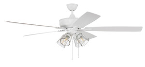60" Super Pro Fan in White with Blades and Light Kit (S104W5-60WWOK)