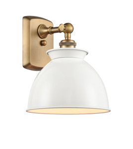 Adirondack - 1 Light - 8 inch - Brushed Brass - Sconce (516-1W-BB-M14-W-LED)
