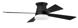 52" Revello Ceiling Fan in Flat Black with Blades and Light Kit (REV52FB4)