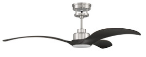 Mesmerize 60" 3-Blade Ceiling Fanin Brushed Polished Nickel w/ Black Walnut Blades; Light Kit Included (optional) (MES60BNK3) Mesmerize 60" 3-Blade Ceiling Fanin Brushed Polished Nickel w/ Black Walnut Blades; Light Kit Included (optional) (MES60BNK3)