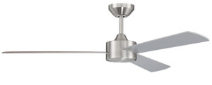 52" Provision Ceiling Fan in Brushed Polished Nickel with Blades (PRV52BNK3)