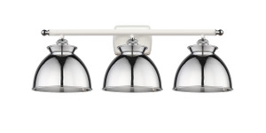 Adirondack - 3 Light - 28 inch - White Polished Chrome - Bath Vanity Light (516-3W-WPC-M14-PC)