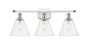 Berkshire - 3 Light - 28 inch - White Polished Chrome - Bath Vanity Light (516-3W-WPC-GBC-84)