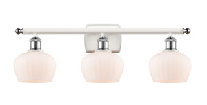 Fenton - 3 Light - 27 inch - White Polished Chrome - Bath Vanity Light (516-3W-WPC-G91-LED)