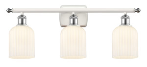 Bridal Veil - 3 Light - 25 inch - White Polished Chrome - Bath Vanity Light (516-3W-WPC-G559-5GWH)