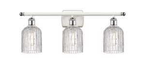 Bridal Veil - 3 Light - 25 inch - White Polished Chrome - Bath Vanity Light (516-3W-WPC-G559-5CL)