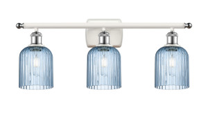 Bridal Veil - 3 Light - 25 inch - White Polished Chrome - Bath Vanity Light (516-3W-WPC-G559-5BL)