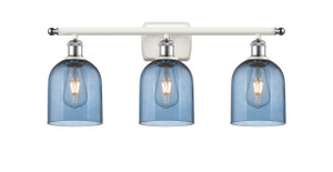 Bella - 3 Light - 26 inch - White Polished Chrome - Bath Vanity Light (516-3W-WPC-G558-6BL)