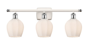 Norfolk - 3 Light - 26 inch - White Polished Chrome - Bath Vanity Light (516-3W-WPC-G461-6-LED)
