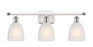 Brookfield - 3 Light - 26 inch - White Polished Chrome - Bath Vanity Light (516-3W-WPC-G441)