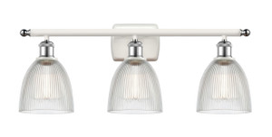 Castile - 3 Light - 26 inch - White Polished Chrome - Bath Vanity Light (516-3W-WPC-G382)