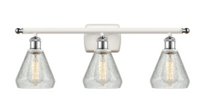 Conesus - 3 Light - 26 inch - White Polished Chrome - Bath Vanity Light (516-3W-WPC-G275)