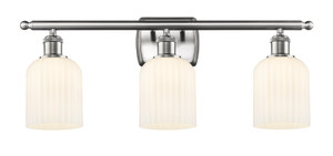 Bridal Veil - 3 Light - 25 inch - Brushed Satin Nickel - Bath Vanity Light (516-3W-SN-G559-5GWH)