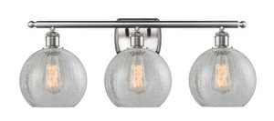 Athens - 3 Light - 28 inch - Brushed Satin Nickel - Bath Vanity Light (516-3W-SN-G125-8-LED)